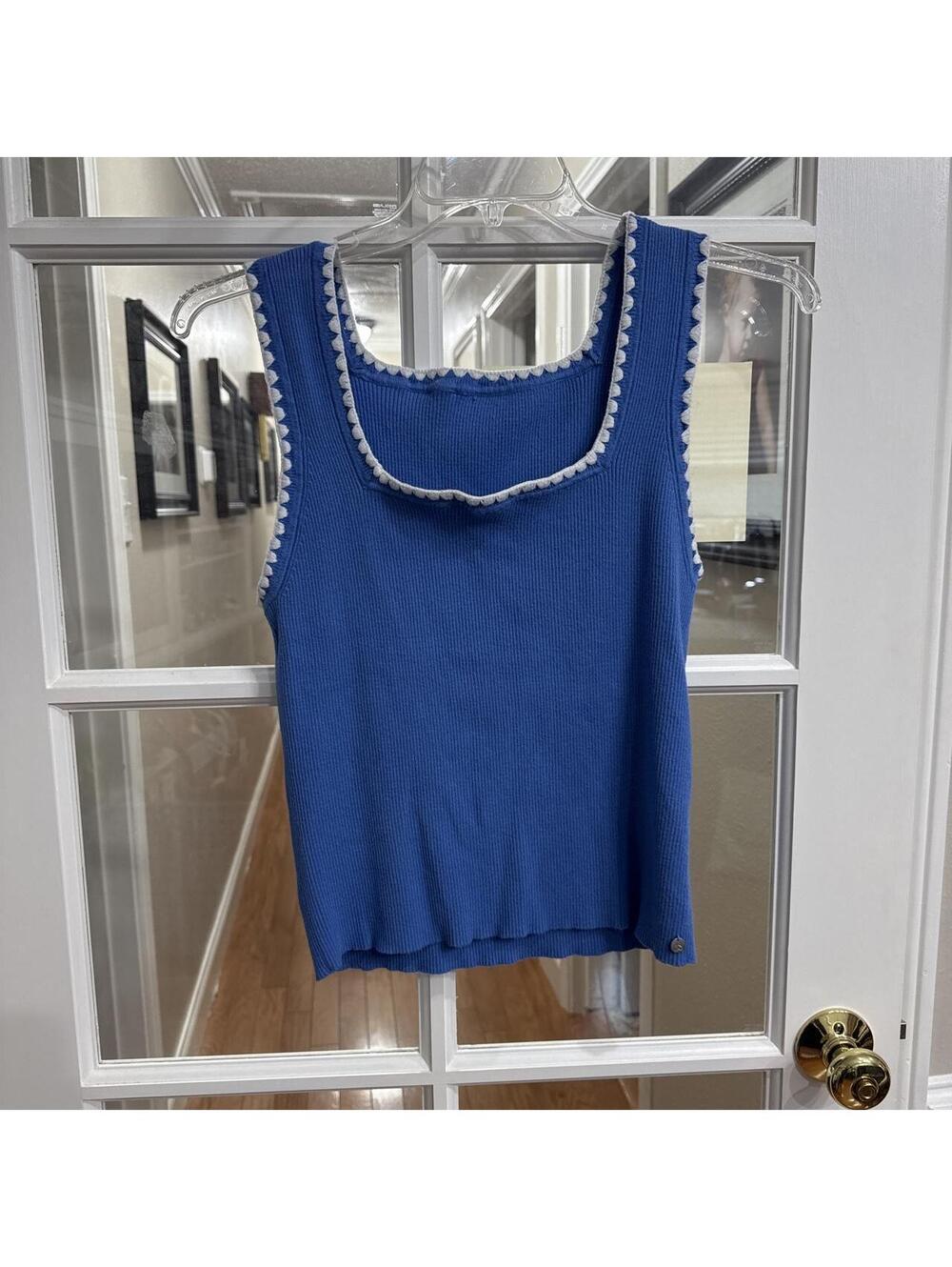 Scotch & Soda Women's Blue Vests-tanks-cami